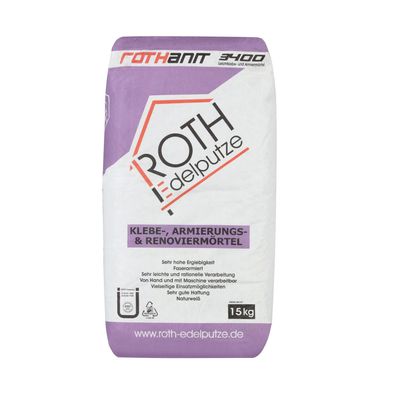 AKTION - Roth Edelputze 3400 Klebe- und Armiermörtel naturweiß und leicht 15 kg