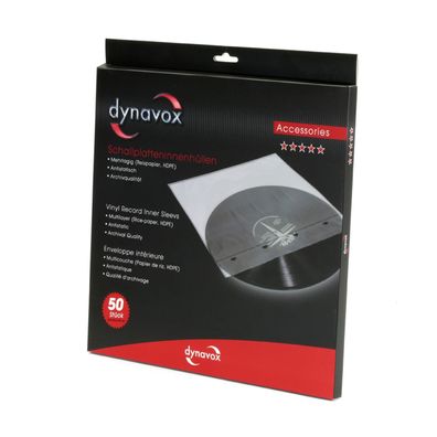 Dynavox Schallplatten-Innenhüllen - 50 Stück - antistatisch
