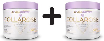 2 x Allnutrition AllDeynn Collarose Fish, Raspberry Wild Strawberry - 150g