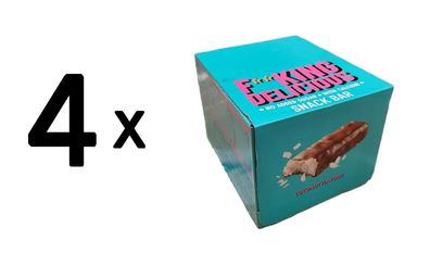 4 x Allnutrition Fitking Delicious Snack Bar, Coconut - 24 x 40g