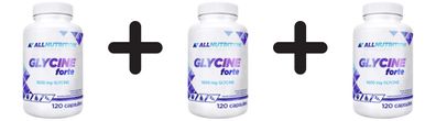 3 x Allnutrition Glycine Forte, 1600mg - 120 caps