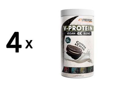 4 x ProFuel V-Protein 4K Blend (750g) Cookies and Cream