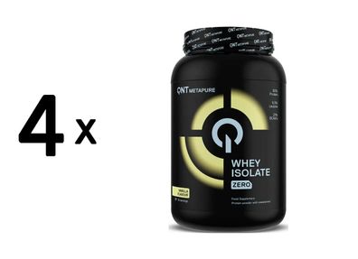 4 x QNT Metapure Zero Carb Whey Isolate (908g) Vanilla