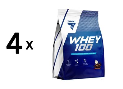 4 x Trec Nutrition Whey 100 (2275g) Chocolate