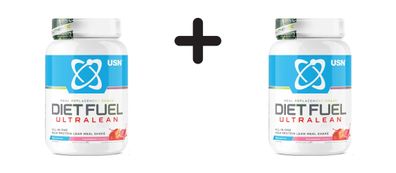 2 x USN Diet Fuel Ultralean (1000g) Strawberry Cream