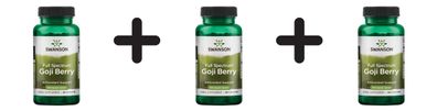 3 x Swanson Full Spectrum Goji Berry (Wolfberry), 500mg - 60 caps