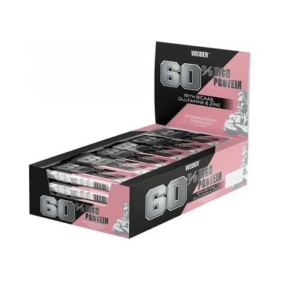 Weider 60% Protein Bar (24x45g) Strawberry Joghurt
