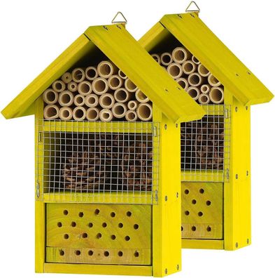 NEU 2er Set Insektenhotel Bausatz Nisthilfe für Insekten Artenschutz Garten Hof
