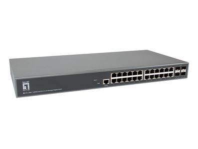 LevelOne TURING 28-Port L3 Lite Managed Gigabit Switch, 24 × 1G RJ45, 4 × 1G/10G SFP