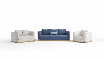 Design Sofa Couchen Couch Modern Luxus Sofagarnitur 321 Sitzer Set Neu Polster