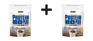 2 x Weider Protein 80 Plus (500g) Stracciatella