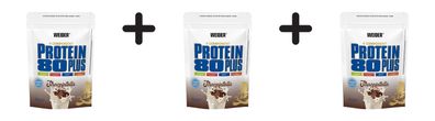 3 x Weider Protein 80 Plus (500g) Stracciatella