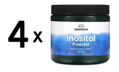 4 x Swanson Inositol, 100% Pure Powder - 227g