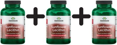 3 x Swanson Sunflower Lecithin - 90 softgels