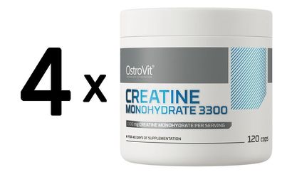 4 x OstroVit Creatine Monohydrate 3300 - 120 caps