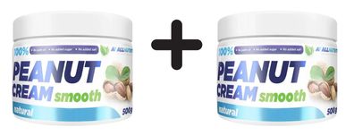 2 x Allnutrition 100% Peanut Cream, Smooth - 500g