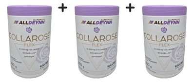 3 x Allnutrition AllDeynn Collarose Flex, Raspberry Wild Strawberry - 360g