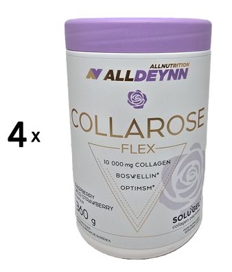 4 x Allnutrition AllDeynn Collarose Flex, Raspberry Wild Strawberry - 360g
