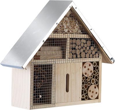 NEU Insektenhotel Nisthilfe Metalldach für Insekten Garten Terrasse Mitbringsel