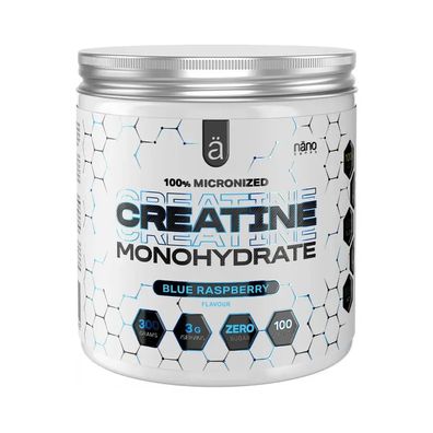 NanoSupps Creatine Monohydrate - flavoured (300g) Blue Raspberry