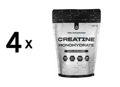 4 x NanoSupps 100% Micronized Creatine Monohydrate (500g)