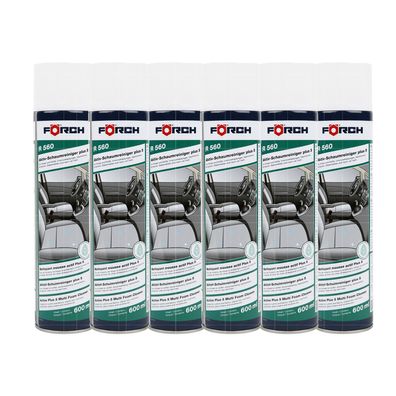 6x FOERCH R560 AKTIV-SCHAUMREINIGER PLUS 5 0.6 LTR Schaum Polster Fenster Armaturen