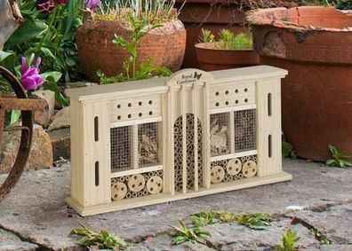 NEU XXL Naturholz Insektenhotel Nistkasten für Garten Terrasse Deko Mitbringsel
