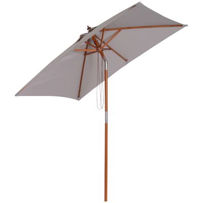 Sonnenh Sonnenschirm Grau 200 x 150 x 235 cm Kippbar Balkon Terrasse