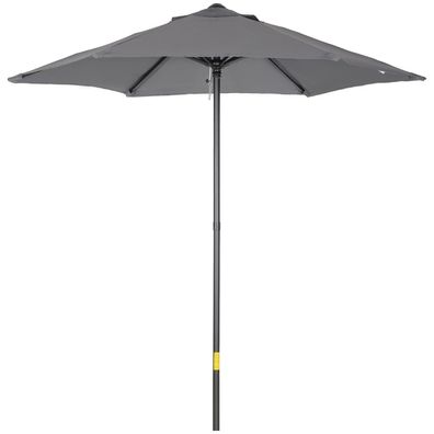 Outsunny 196cm Drehbar Sonnenschirm Dunkelgrau Balkon Garten Strand