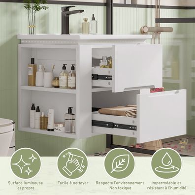 Sonnenh Waschtisch 61 x 46 x 48 cm mit LED, Schubladen