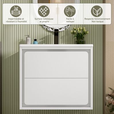 Sonnenh Waschtisch 60 x 46 x 50 cm mit LED, Schubladen