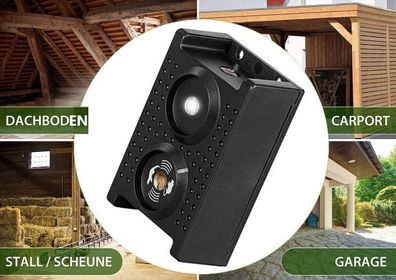 NEU Marderschreck LED Blitz Sensor Ultraschall für Vertreiben Abwehr Tiere Auto