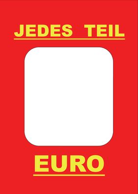 Preisschilder zweiseitig Angebot Sale Aktion Reduziert "jedes Teil" f. Einschubrahmen