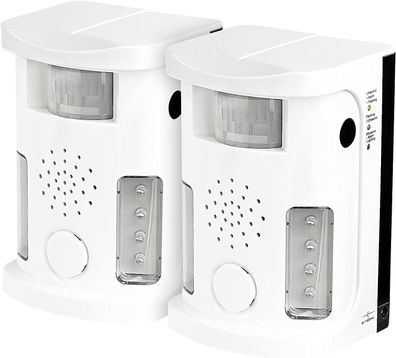 NEU 2er Set Ultraschall Tierschreck Sensor Alarm Lampe für Abwehr Tiere Garten
