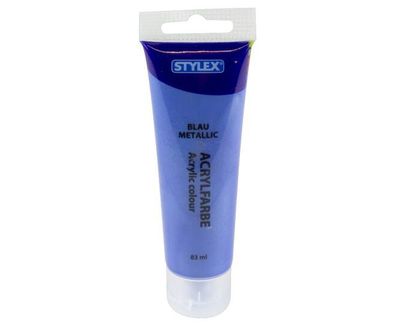 Acryl Malfarbe Künstler Farbe Metallic blau Tube à 83 ml Inhalt