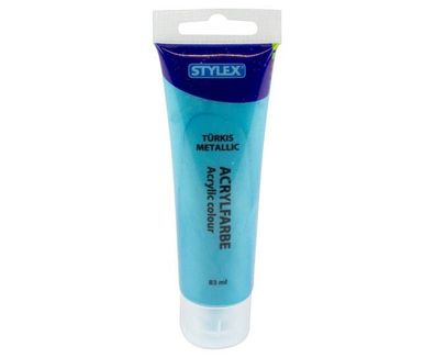 Acryl Malfarbe Künstler Farbe Metallic türkis in Tube à 83 ml Inhalt