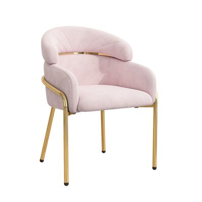 Sonnenh Esszimmerstuhl Rosa Samt 56.9 x 54.5 x 79 cm für Esszimmer