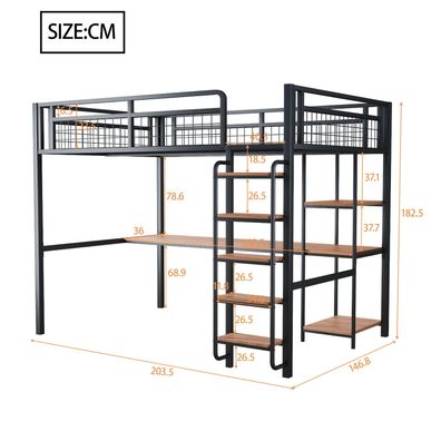 Sonnenh Etagenbett Schwarz 140 x 200 cm mit Stauraum & Rausfallschutz