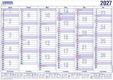 2027 GÜSS Tafelkalender DIN A5, 12 Monate
