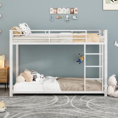 90x200 Kinderbett Weiß Eisenbetten Etagenbett klassisch