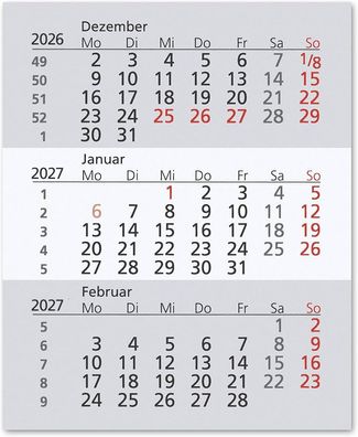 2027 GÜSS Ersatzkalendarium für 55033/55034