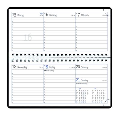 2027 GÜSS Tisch/-Taschenkalender mit Wire-O.-Bindung, Einband Tucson grau