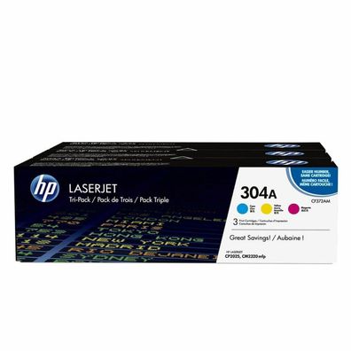 HP Toner 304A (CF372AM), Multipack, cyan, magenta, gelb