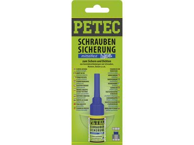 Petec Schraubensicherung mittelfest blau Flasche