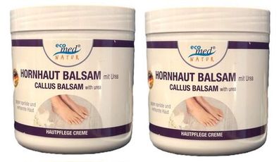 eco med NATUR Hornhaut Balsam Urea Fußbalsam, 2x 250ml
