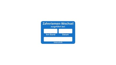 Eichner Kundendienstaufkleber Spenderbox mit 250 S "Zahnriemen-We