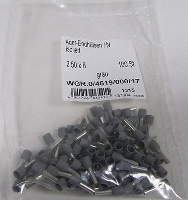 Dresselhaus Aderendhülse Kabelendhülse, Querschnitt: 2,5 mm&sup2; Länge Metallhü