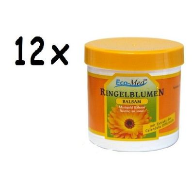 eco med Ringelblumen Salbe Balsam Baby Senioren Pflege, 12x 250ml