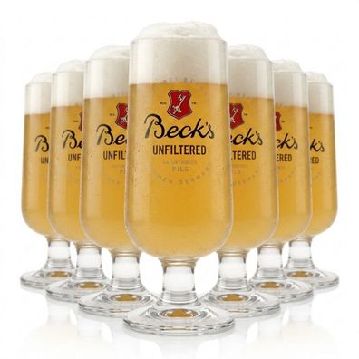 Ritzenhoff Becks 6x Bierglas Set Bier Gläser Pilsener Bar 500 ml mit Eichstrich