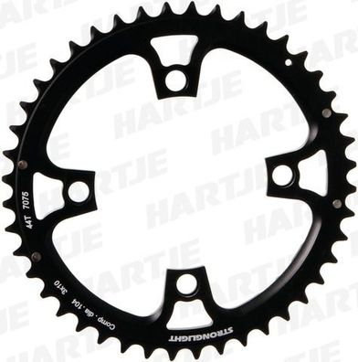 Stronglight MTB-Kettenblatt, 4-Arm, 104/64 mm Lochkreis, SB-verpackt, schwarz,